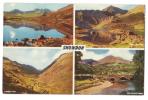 Wales - Snowdon  - 4 Views - Mosaic Postcard - Unknown County
