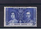 RB 860 - Hong Kong 1939 - Coronation - 25c Blue SG 139 - Mounted Mint Stamp - Ongebruikt