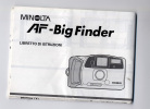 MINOLTA AF-BIG FINDER Libretto Di Istruzioni - Other & Unclassified