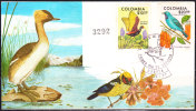 T)1977,COLOMBIA,BIRDS/FLOWERS,FDC.- - Konvolute & Serien