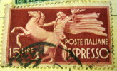 Italy 1945 Horse And Torchbearer Express Letter Stamp 60l - Used - Eilsendung (Eilpost)