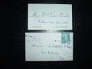 LETTRE MIGNONNETTE TP MARIANNE DE GANDON 8 F OBL. MECA. 2-1-52 PONT AUDEMER (27 EURE) + CARTE VISITE - Tariffe Postali