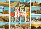 La Cote D'opale-blasons -vues Diverses-cpm - Nord-Pas-de-Calais