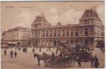 BRUXELLES . LA GARE DU NORD . BELLE ANIMATION. Carte Taxée à 10 C. - Transport (rail) - Stations