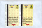 Romania-Magnetic Cards For 2 Travels By Metro In Bucharest -2 Pieces Used - Europa