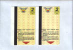 Romania-Magnetic Cards For 2 Travels By Metro In Bucharest -2 Pieces Used - Europa