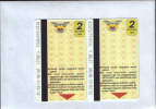 Romania-Magnetic Cards For 2 Travels By Metro In Bucharest -2 Pieces Used - Europa