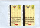 Romania-Magnetic Cards For 2 Trips By Metro In Bucharest-2 Pieces Used - Europa