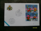 2002 Busta Primo Giorno FDC Giochi Olimpici Invernali 4 Val. Se Tenant - Cartas & Documentos