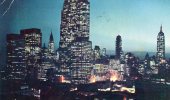 United States- Midtown Skyline At Night [w/ Propaganda& Meter Pks +additional Tax On Postage By Another Pk] CPM Postcard - Manhattan