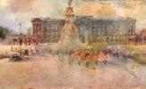 VICTORIA MEMORIAL AND BUCKINGHAM PALACE, LONDON. (bad Condition) - Buckingham Palace