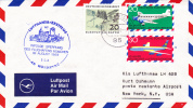 LUFTHANSA - NÜRNBERG à NEW YORK (USA) - 1973 - ENVELOPPE 1° VOL - Premiers Vols