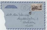 France Air Mail Cover Sent To Sweden Tours 15-8-1951 Single Stamped (the Cover Is Damaged See The Scans) - 1927-1959 Brieven & Documenten