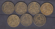 FRANCE - 3eme Republique - 1 Frs Chambre De Commerce (7 Pieces) 1920-1921-1922-1923-1924-1925-1927 - 1 Franc