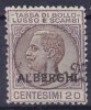 Tassa Di Bollo  " Lusso E Scambi "_ Cent. 20 Sovr. "Albergo" - Parte Destra - Revenue Stamps