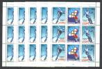 Jugoslawien – Yugoslavia 1994 Winter Olympics In Lillehammer And IOC Centenary Mini Sheet Of 9 MNH, 5 X; Mi.2654-56 - Blocks & Sheetlets