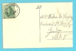 167 Op Kaart Met Geschrapte Postagentschapstempel (Agence) CHARLEROY 1  (van Charleroy 11 Werd 1 Gemaakt)!!! - 1919-1920  Re Con Casco