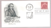 FDC Noah Webster  - Scott # 1121 - 1951-1960