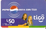 TARJETA DE HONDURAS DE TIGO DE PEPSI-COLA ESTA CONTIGO - Honduras