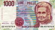 1000 Lire - Banca D´Italia - Decreto Ministeriale " Ottobre 1990 - Autres & Non Classés