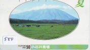 Télécarte JAPON * VACHE (580) COW * KOE * BULL * TAUREAU * STIER * PHONECARD JAPAN * TELEFONKARTE * VACA * TAURUS * - Koeien