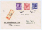 Böhmen + Mähren: Registered Cover 1943, Prag - Lettres & Documents
