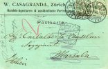 1905 CARTOLINA  INTESTATA CON ANNULLO ZURIGO - Covers & Documents