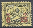 1931 VATICANO USATO SOPRASTAMPATO 25 SU 30 CENT GIALLINO - RR10299-2 - Used Stamps