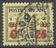 1931 VATICANO USATO SOPRASTAMPATO 25 SU 30 CENT GIALLINO - RR10299-3 - Used Stamps