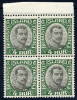 ICELAND 1920 Official 4a Block Of 4 MNH / **.  Michel Dienst 34 - Service