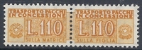 1955-81 ITALIA PACCHI IN CONCESSIONE STELLE 110 LIRE MNH ** - RR10350-4 - Concessiepaketten