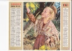 Almanach Des PTT 1963 "cueillette Du Mimosa / Jolies Cerises" Fillette, Châle, Panier OBERTHUR - Big : 1961-70