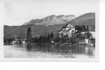 Lugrin Tourronde Vue Prise Des Bords Du Léman Au Dernier Plan Les Mémises 1955 - Lugrin