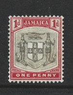 Jamaica 1903 1d Carmine & Black 'Serv Et' Flaw Clean MLH - Jamaïque (...-1961)