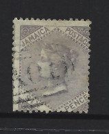 Jamaica 1860 6d Lilac QV Pineapple Watermark GU - Jamaïque (...-1961)