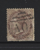 Jamaica 1860 1 Shilling Brown  QV Pineapple Watermark Used , Faults - Jamaica (...-1961)