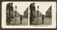 GERMANY   RÜGEN   RUGEN  STRASSE NACH DEM  RUGARD  , OLD  STEREOVIEW - Cartes Stéréoscopiques