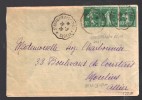 FRANCE 1926 N° 159  Bande De 3 Obl. Ambulant  St. Germain Des Fossés à Nevers - Cartas & Documentos