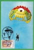 Romania . Parachutting ; Correspondence Parachuted ;. Maximum Card ; 1987 ; Special Cancell. - Paracadutismo