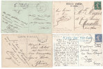 4 CARTES  CACHETS POSTE MARITIME   TOTAL COTE POTHION 215 EUROS - Maritime Post