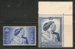 UK - GEORGE VI - 1948 - ROYAL SILVER WEDDING  - SG # 493/4  - MINT NH (hinge Marks At Margin) - Unused Stamps