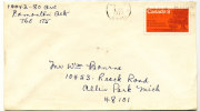 Canada Cover Sent To USA Edmonton 3-7-1973 Single Stamped - Cartas & Documentos