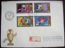 1972 HUNGARY FDC 1 SENT AS REGISTERED LETTER UEFA EUROPEAN CHAMPIONSHIP IN SOCCER FOOTBALL FUSSBALL - Europei Di Calcio (UEFA)