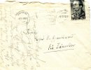 Greece- Cover Posted From Athens [canc.9.6.1958, Arr.11.6.1958] To Zakynthos (XV Type Postmark) [used As A Note Paper] - Lettres & Documents