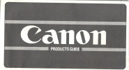 Catalogue CANON - Appareils Photos Et Accessoires - ANGLAIS - \´70 - Matériel & Accessoires