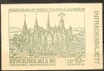 Czeslaw Slania. Sweden 1986. Int. Stamp Exhibition STOCKHOLMIA'86.  Booklet. Michel MH 116 MNH. Cylinder 1. Signed - 1981-..