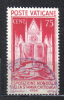 AP1095 - VATICANO , Stampa Il 75 Cent  Carminio Usato. Taglietto Centrale A Dx - Used Stamps