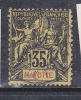 MAYOTTE N° 18 35C NOIR S JAUNE TYPE GROUPE OBL - Altri & Non Classificati