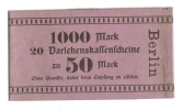 Bracelet Papier Billet Allemand 20x50 Mark Darlehenskaffenfcheine - Other & Unclassified