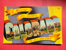 Greetings From Colorado The Mile High State  Linen   =  Ref  568 - Autres & Non Classés